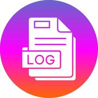 Log Glyph Gradient Circle Icon vector