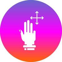 Three Fingers Move Glyph Gradient Circle Icon vector