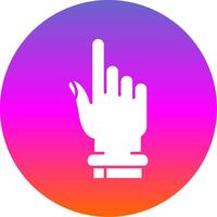 Hand click Glyph Gradient Circle Icon vector