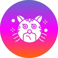 Suspicious Glyph Gradient Circle Icon vector
