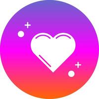 Hearts Glyph Gradient Circle Icon vector