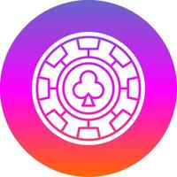 Chip Glyph Gradient Circle Icon vector