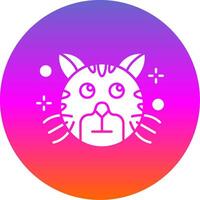 Rolling eyes Glyph Gradient Circle Icon vector