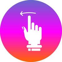 Swipe Left Glyph Gradient Circle Icon vector