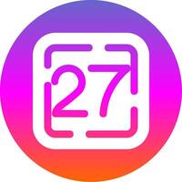 Twenty Seven Glyph Gradient Circle Icon vector