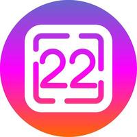 Twenty Two Glyph Gradient Circle Icon vector