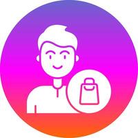 Shopping Glyph Gradient Circle Icon vector