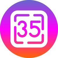 Thirty Five Glyph Gradient Circle Icon vector