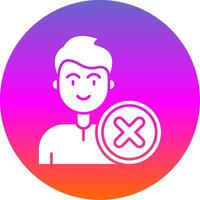 Cancel Glyph Gradient Circle Icon vector
