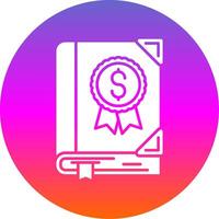 Valuable Glyph Gradient Circle Icon vector