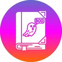 Spooky Glyph Gradient Circle Icon vector