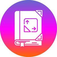 Trigonometry Glyph Gradient Circle Icon vector