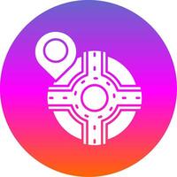 Pin Glyph Gradient Circle Icon vector