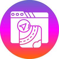 Gpu Glyph Gradient Circle Icon vector