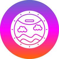 Porthole Glyph Gradient Circle Icon vector