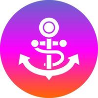 Anchor Glyph Gradient Circle Icon vector