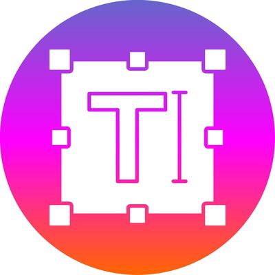 Text Glyph Gradient Circle Icon