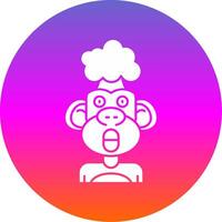 Exploding Glyph Gradient Circle Icon vector