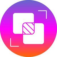 Intersect Glyph Gradient Circle Icon vector
