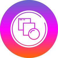 Blend Glyph Gradient Circle Icon vector