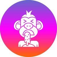 Vomit Glyph Gradient Circle Icon vector