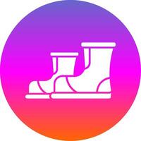 Boots Glyph Gradient Circle Icon vector