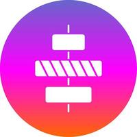 Center alignment Glyph Gradient Circle Icon vector