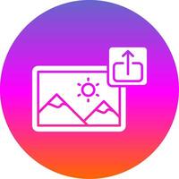 Export Glyph Gradient Circle Icon vector