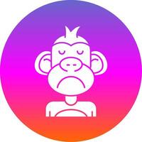 Sad Glyph Gradient Circle Icon vector
