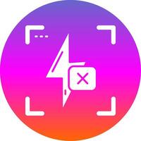 Flash off Glyph Gradient Circle Icon vector