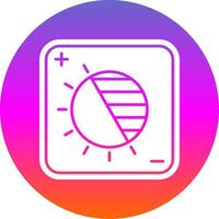 Exposure Glyph Gradient Circle Icon vector