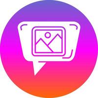 Image Glyph Gradient Circle Icon vector