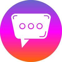 Message Glyph Gradient Circle Icon vector