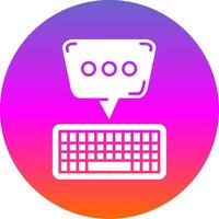 Keyboard Glyph Gradient Circle Icon vector