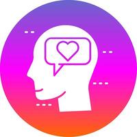 Dialog Glyph Gradient Circle Icon vector