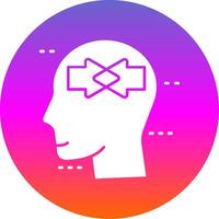 Conflict Glyph Gradient Circle Icon vector