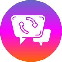 Syncing Glyph Gradient Circle Icon vector