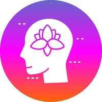 Meditation Glyph Gradient Circle Icon vector