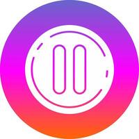 Pause Glyph Gradient Circle Icon vector