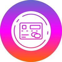 Pay Glyph Gradient Circle Icon vector