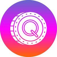 Quetzal Glyph Gradient Circle Icon vector