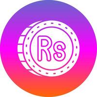 Rupee Glyph Gradient Circle Icon vector