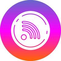 Rss Glyph Gradient Circle Icon vector