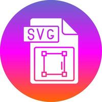 Svg file format Glyph Gradient Circle Icon vector
