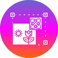 Move Glyph Gradient Circle Icon vector