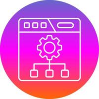 Setting Glyph Gradient Circle Icon vector