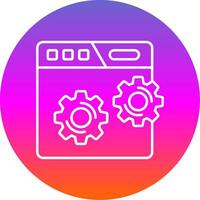 Web setting Glyph Gradient Circle Icon vector