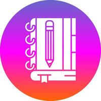 Sketch book Glyph Gradient Circle Icon vector