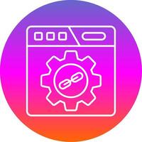 Backlink Glyph Gradient Circle Icon vector