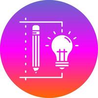 Design process Glyph Gradient Circle Icon vector